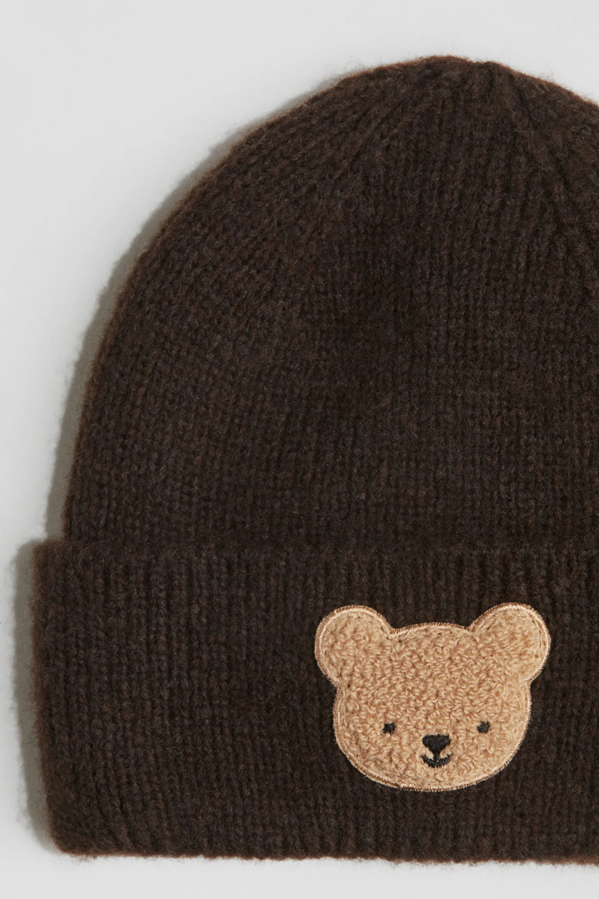 Bonnet avec application - Marron
