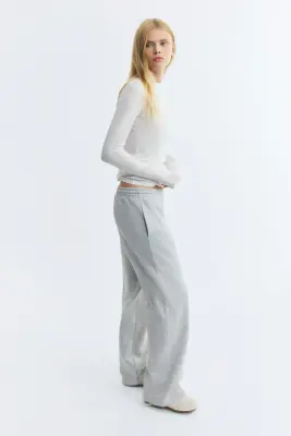 Pantalon en molleton - Light grey marl — photo 4
