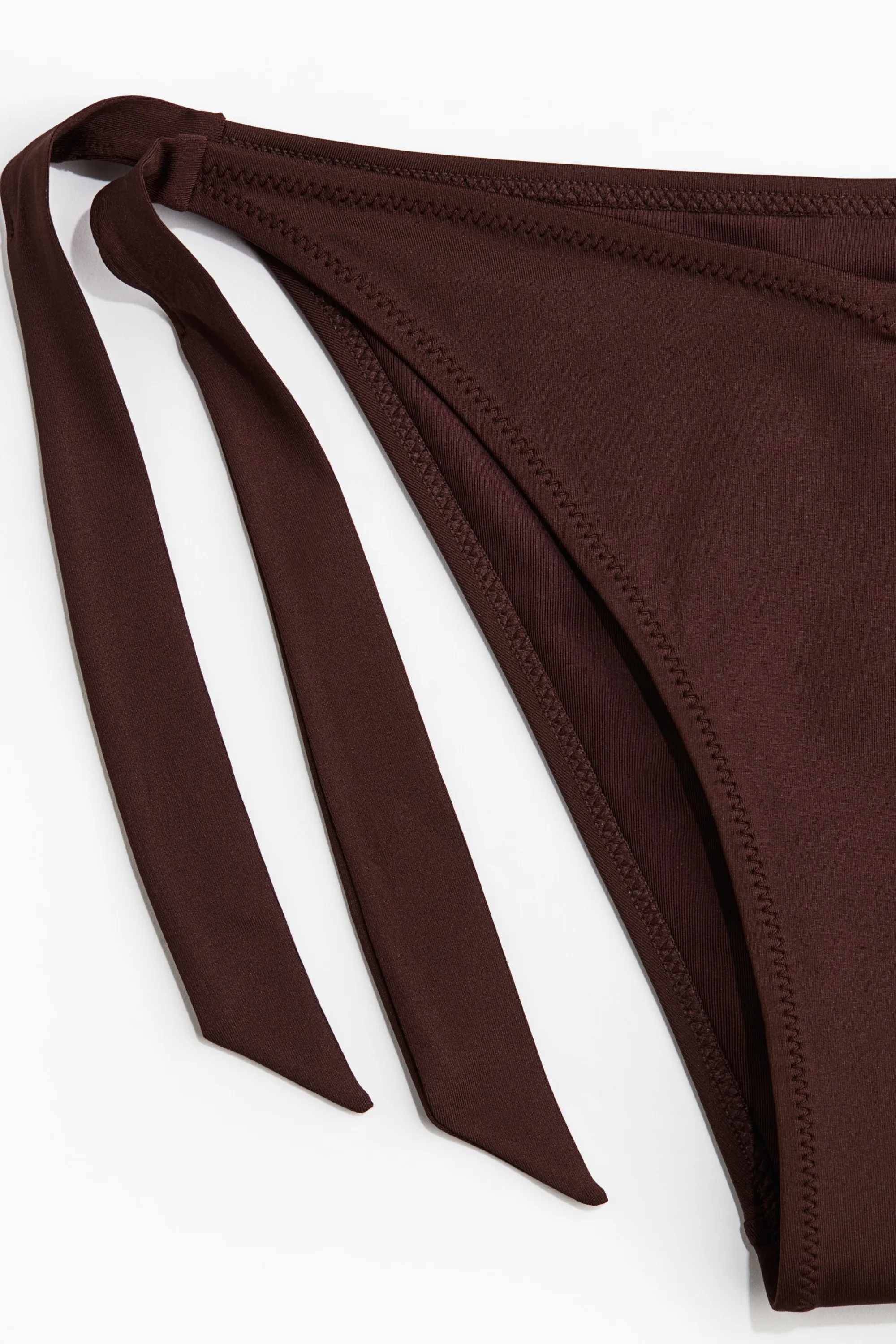 Bas de maillot Tanga à nouer - Marron foncé
