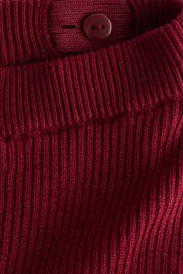 Ensemble 2 pièces en maille de coton - Rouge foncé — photo 5