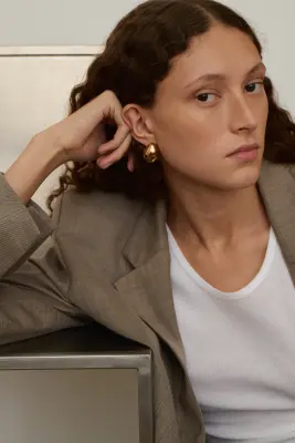 BOUCLES D'OREILLES DORÉ — photo 3