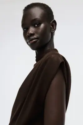 Top en maille fine - Marron — photo 3