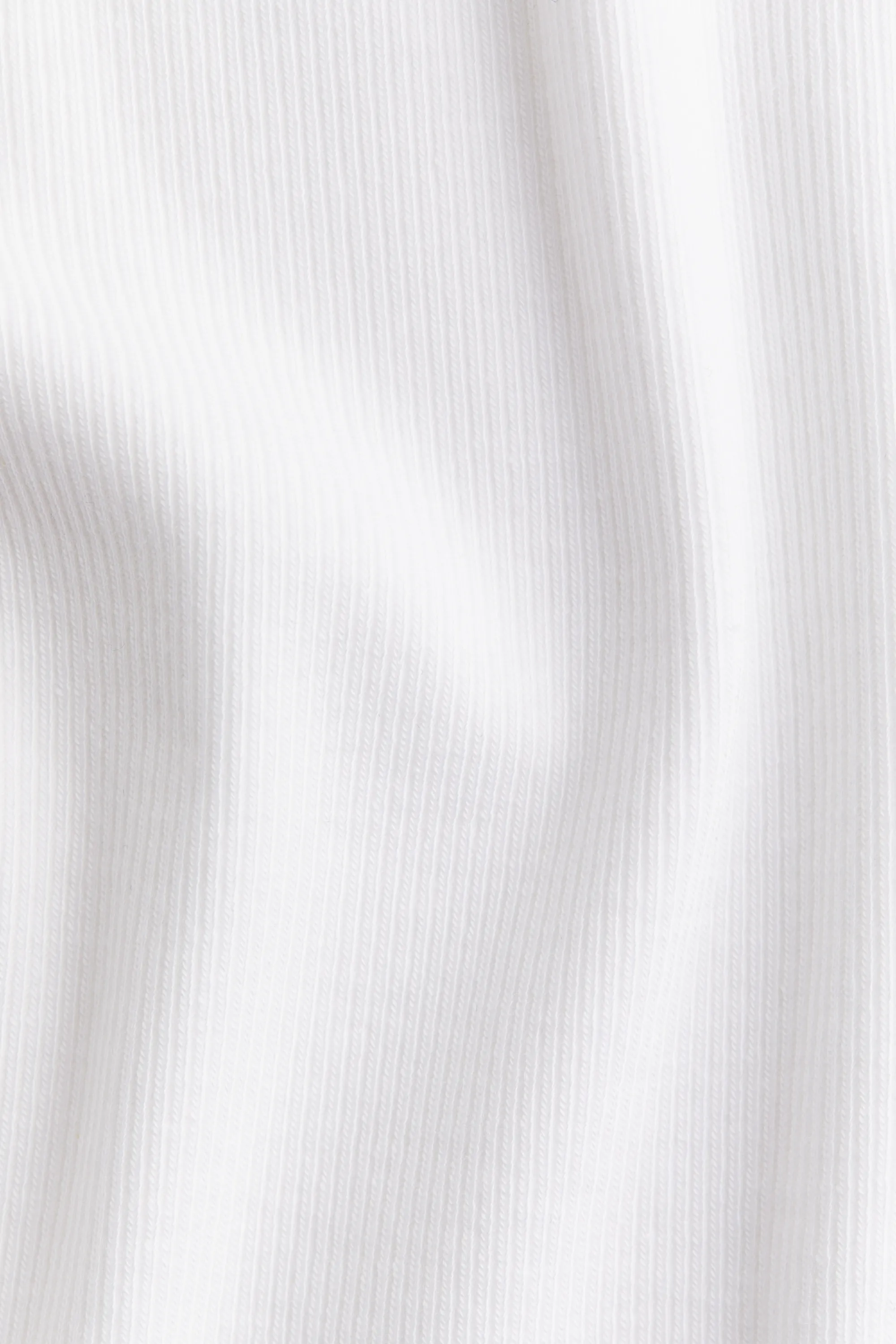 T-shirt côtelé en modal mélangé - Blanc