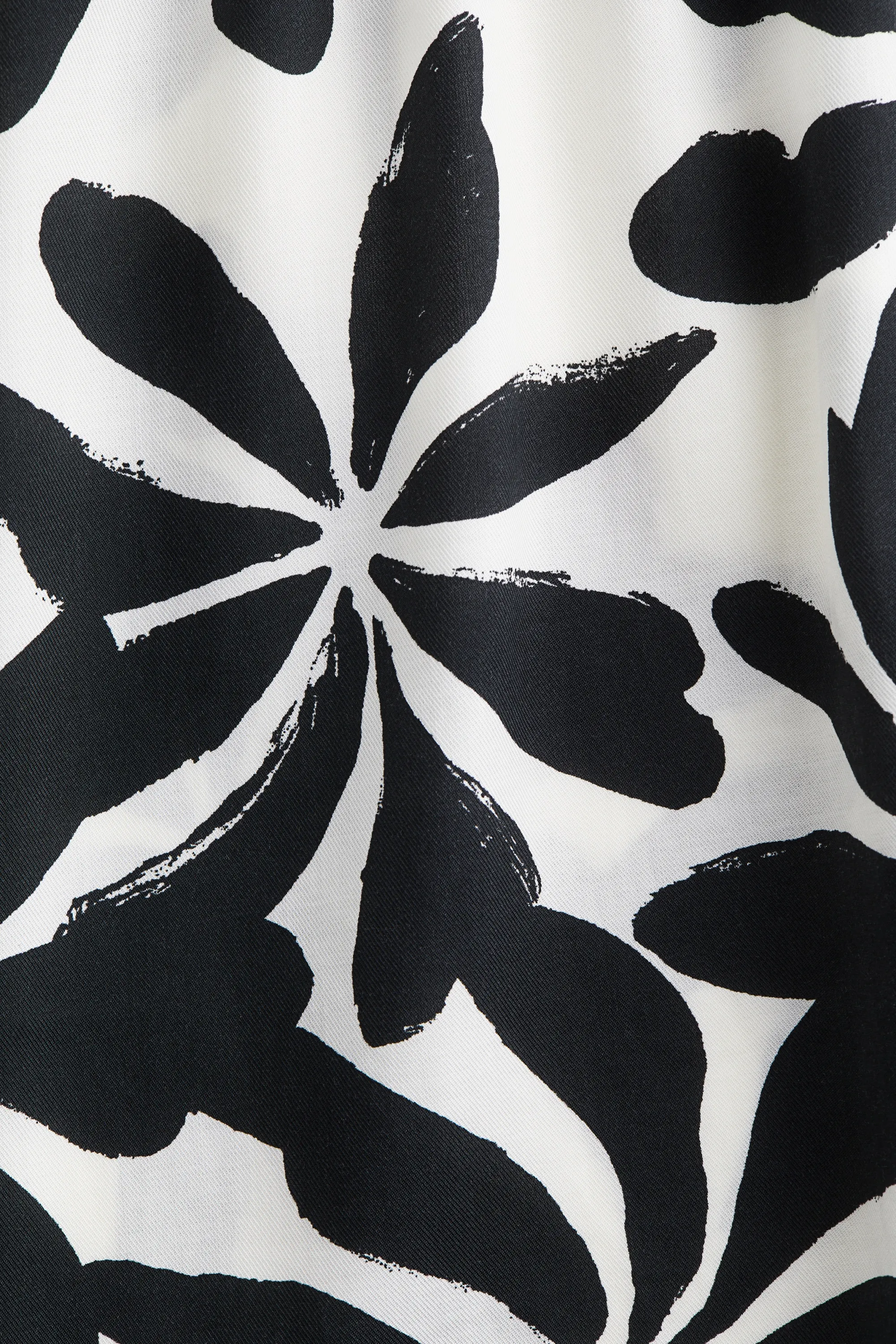 Short en lyocell - Blanc/motif noir