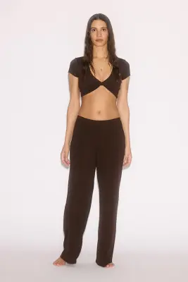Top de sport avec détail torsadé SoftMove™ - Marron chaud — photo 2