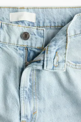 Barrel High Waist Ankle Jeans - Bleu denim clair — photo 5
