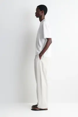 T-SHIRT DÉCONTRACTÉ EN COTON LÉGER - BLANC — photo 2