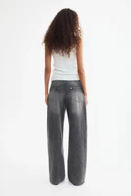 Straight Regular Waist Jeans - Gris denim — photo 4