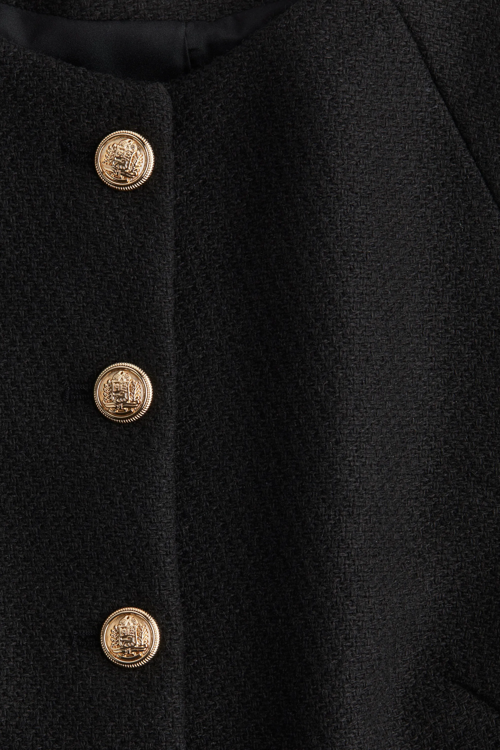 Top à boutons - Noir