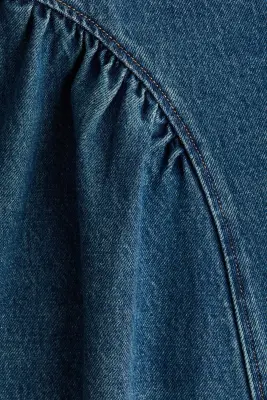 Jupe trapèze en denim - Bleu denim — photo 3