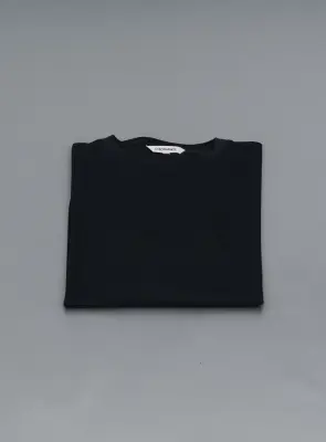 Sleeveless T-Shirt in Navy Blue Eucalyptus & Cotton — photo 4