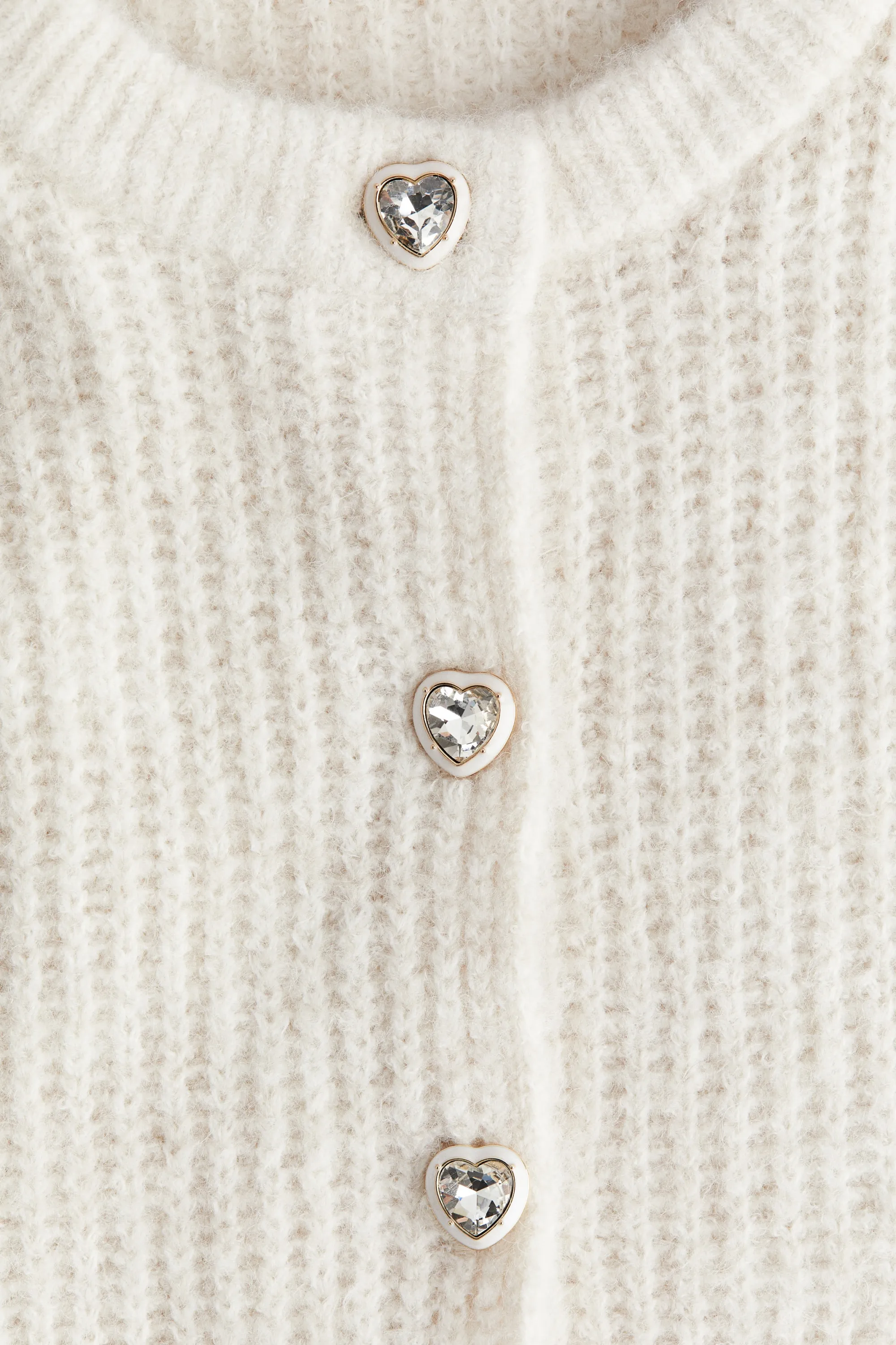 Gilet sans manches en maille côtelée - Beige clair chiné