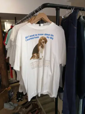 T-shirt vintage Hanes imprimé chien — photo 1
