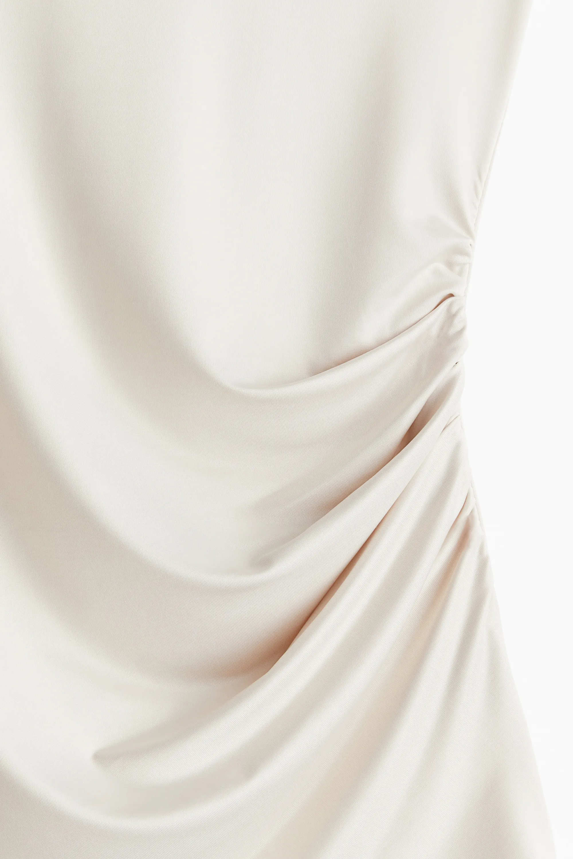 Top asymétrique drapé - Beige clair