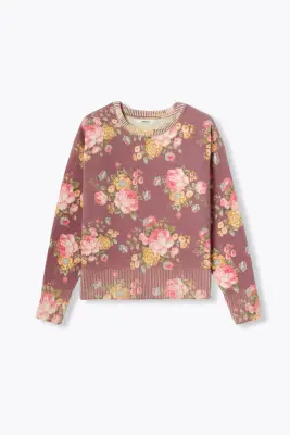 Pull à fleurs Femme — photo 1