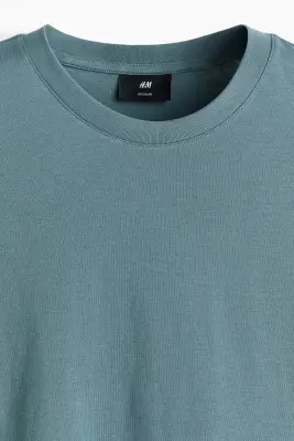 T-shirt Regular Fit - Bleu canard — photo 4