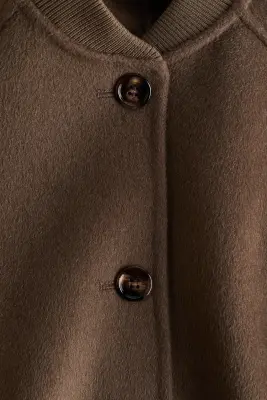 Veste faite main en laine mélangée - Taupe foncé — photo 5