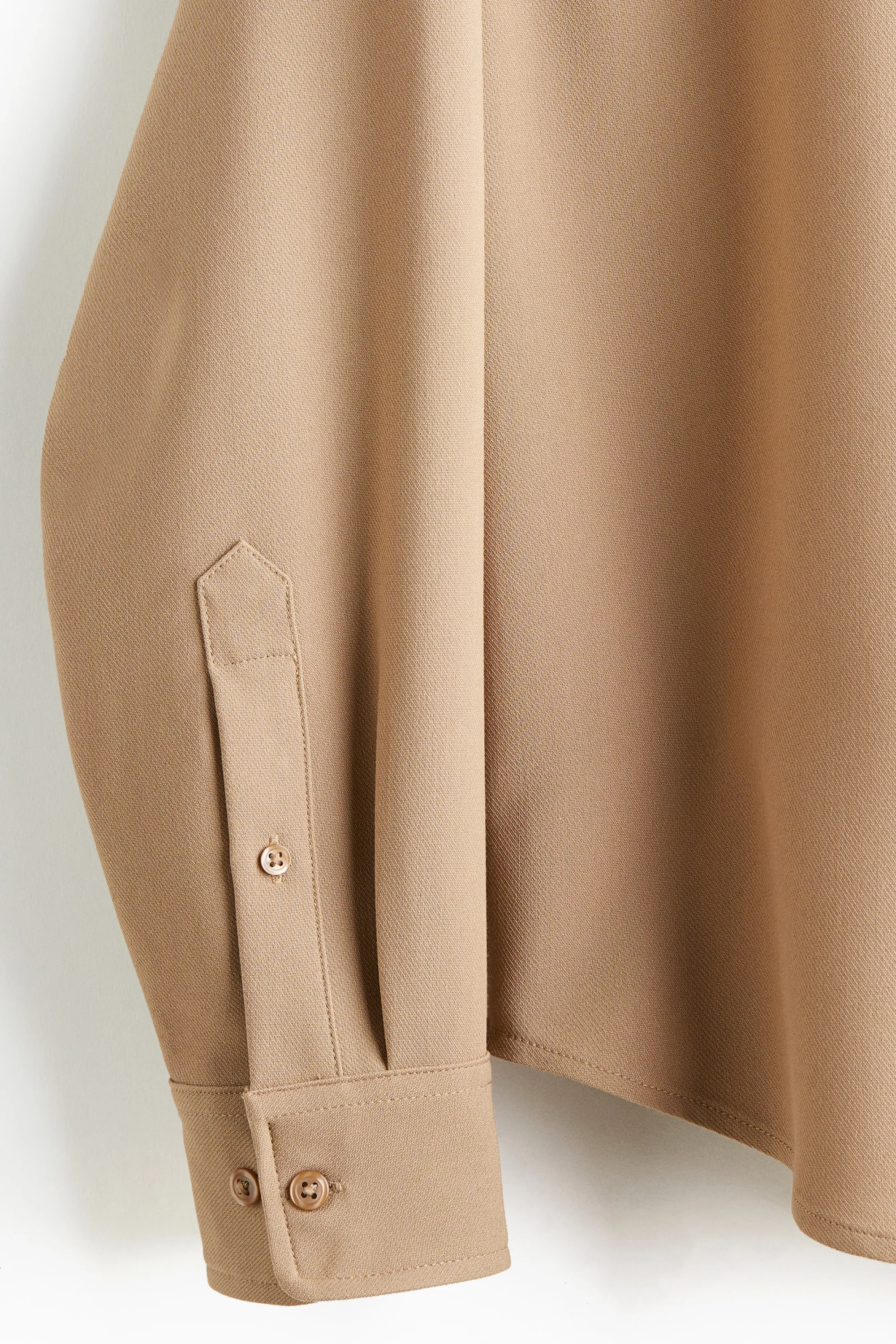 Chemise Relaxed Fit en twill - Beige foncé