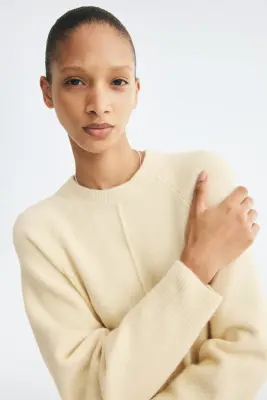 Robe en maille avec jupe évasée - Jaune clair — photo 2