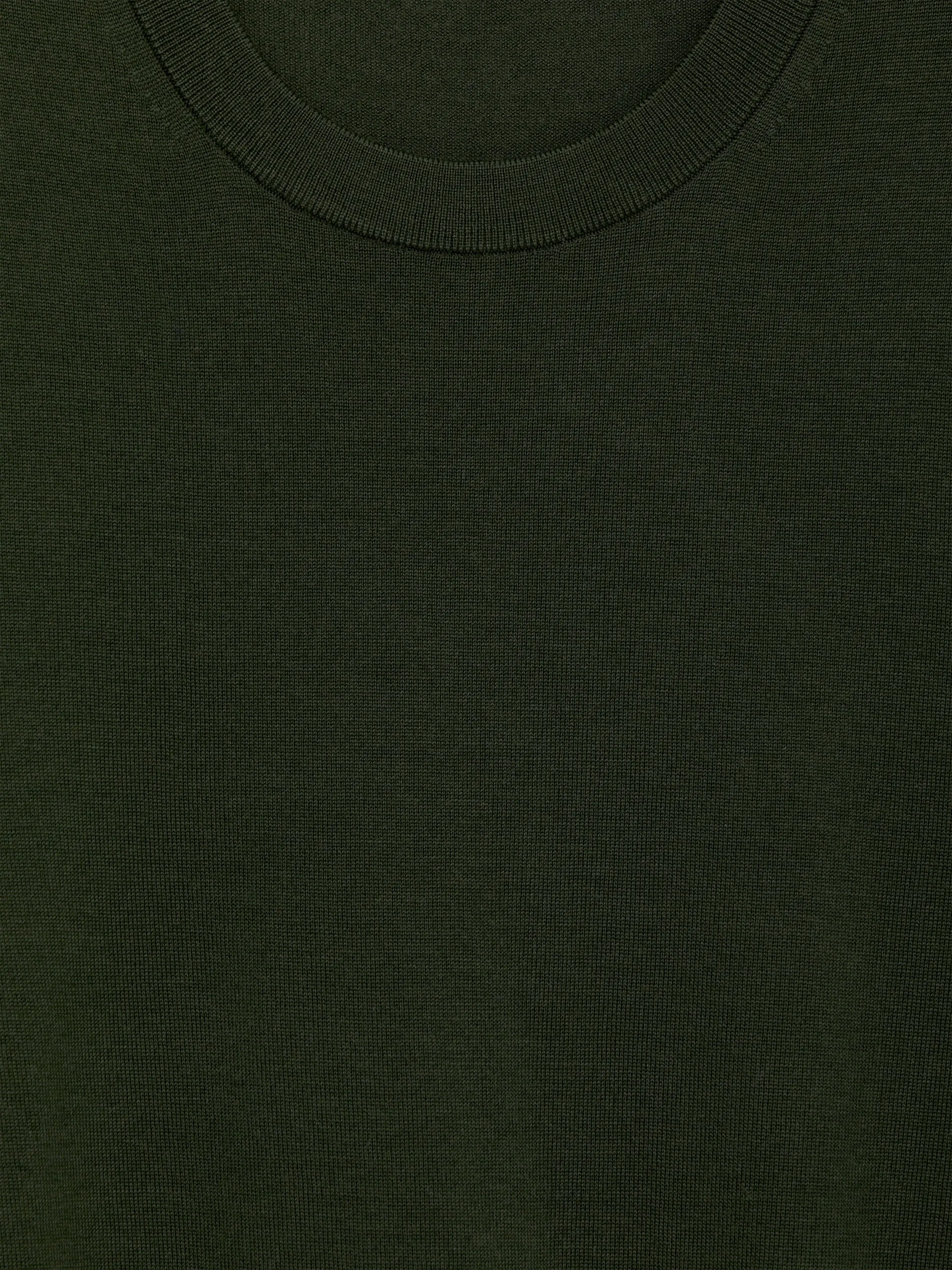 Pull en laine mérinos en maille fine - Vert foncé