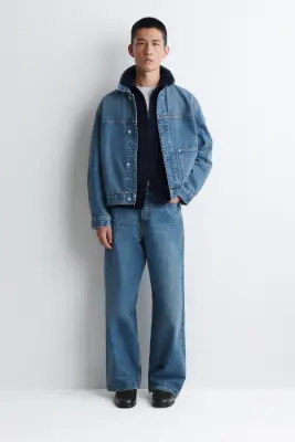 VESTE ZIPPÉE À COL CHEMINÉE EN MAILLE MILANO - BLEU MARINE — photo 1