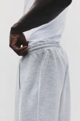 Pantalon jogger de sport Loose Fit - Gris chiné — photo 3