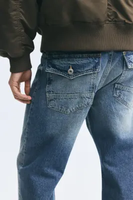 Relaxed Bootcut Jeans - Bleu denim — photo 2