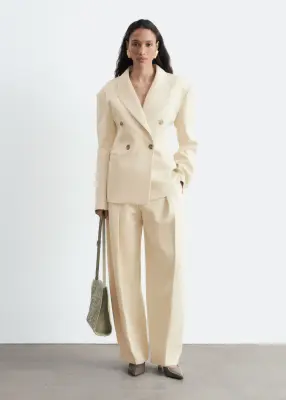 Blazer à taille cintrée - Beige clair — photo 3