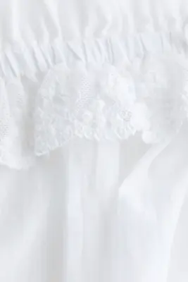 Blouse volantée - Blanc — photo 3