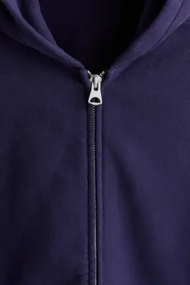 Veste à capuche zippée Oversized Fit - Bleu foncé — photo 5