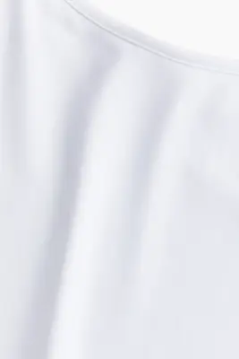Top en microfibre avec bretelles fines - Blanc — photo 4