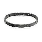 Bijouterie fantaisie bracelet homme acier noir