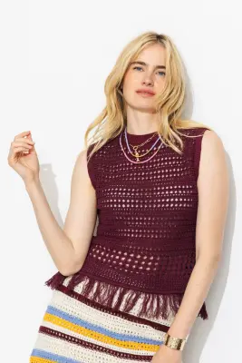 Pull en crochet sans manches — photo 4