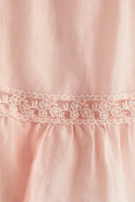 Blouse avec dentelle - Rose pêche clair — photo 5