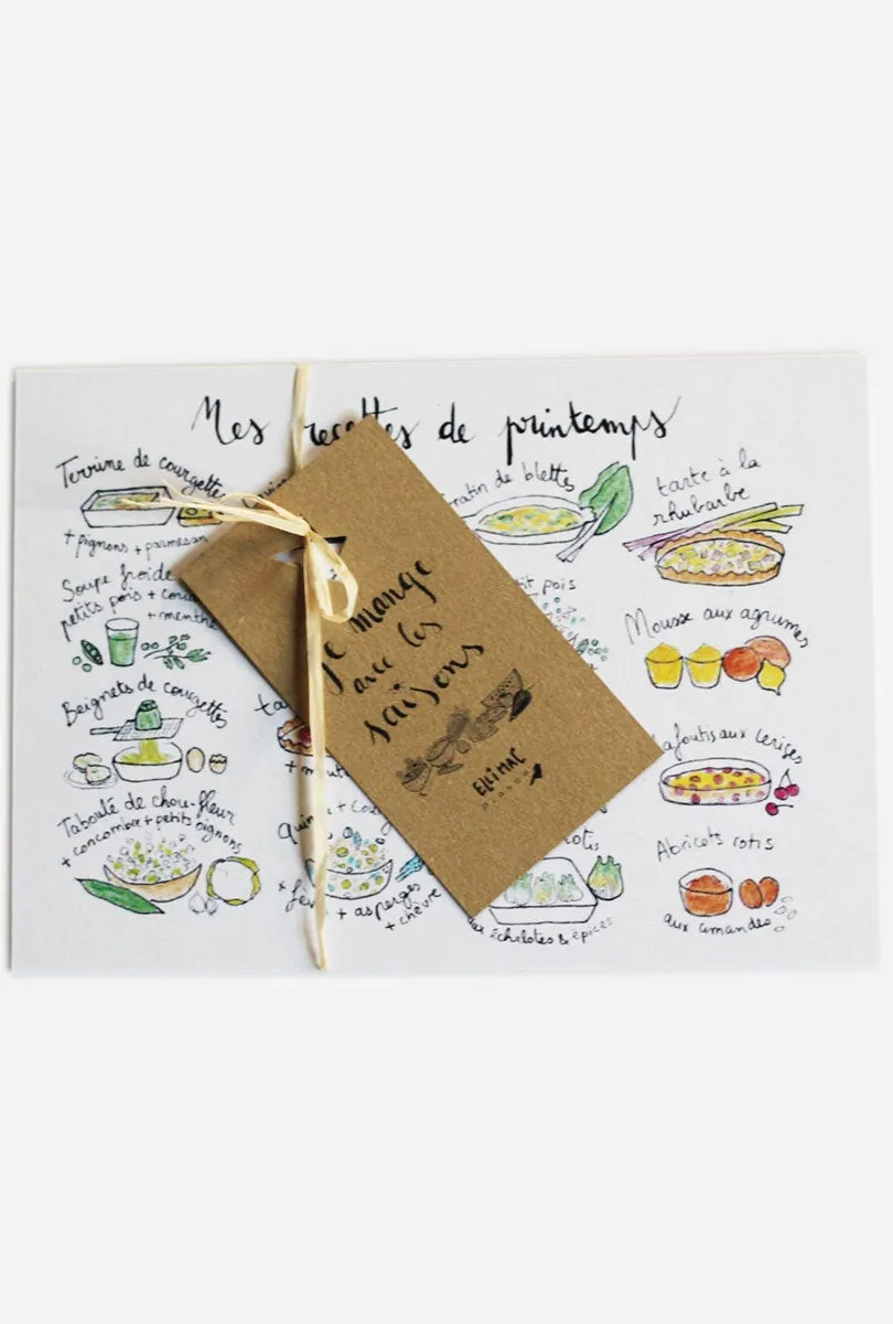 4 cartes recettes végétariennes – Ellimac Pinson