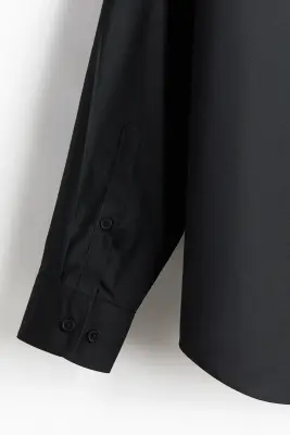 Chemise Regular Fit repassage facile - Noir — photo 5