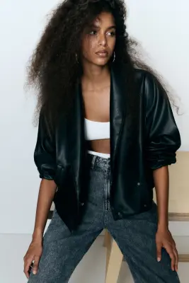 Barrel High Waist Jeans - Bleu denim foncé — photo 2