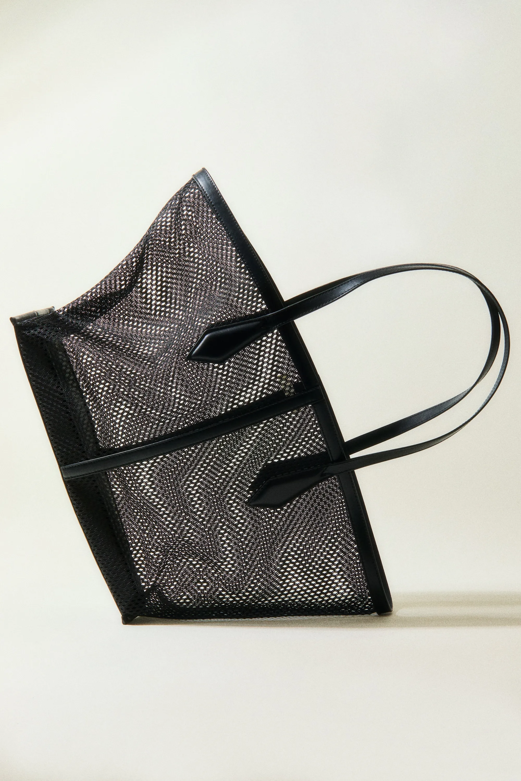 Sac shopping façon filet - Noir