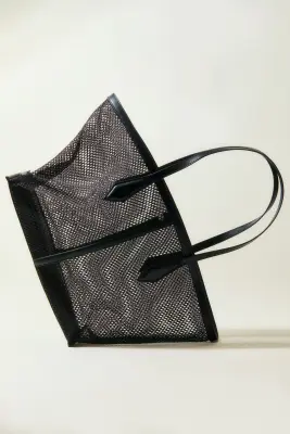 Sac shopping façon filet - Noir — photo 1