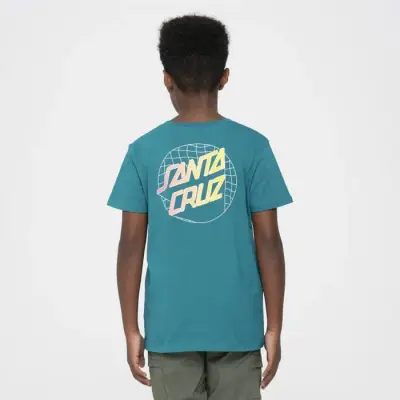 tee shirt santa cruz youth grid delta dot – verdigris — photo 2