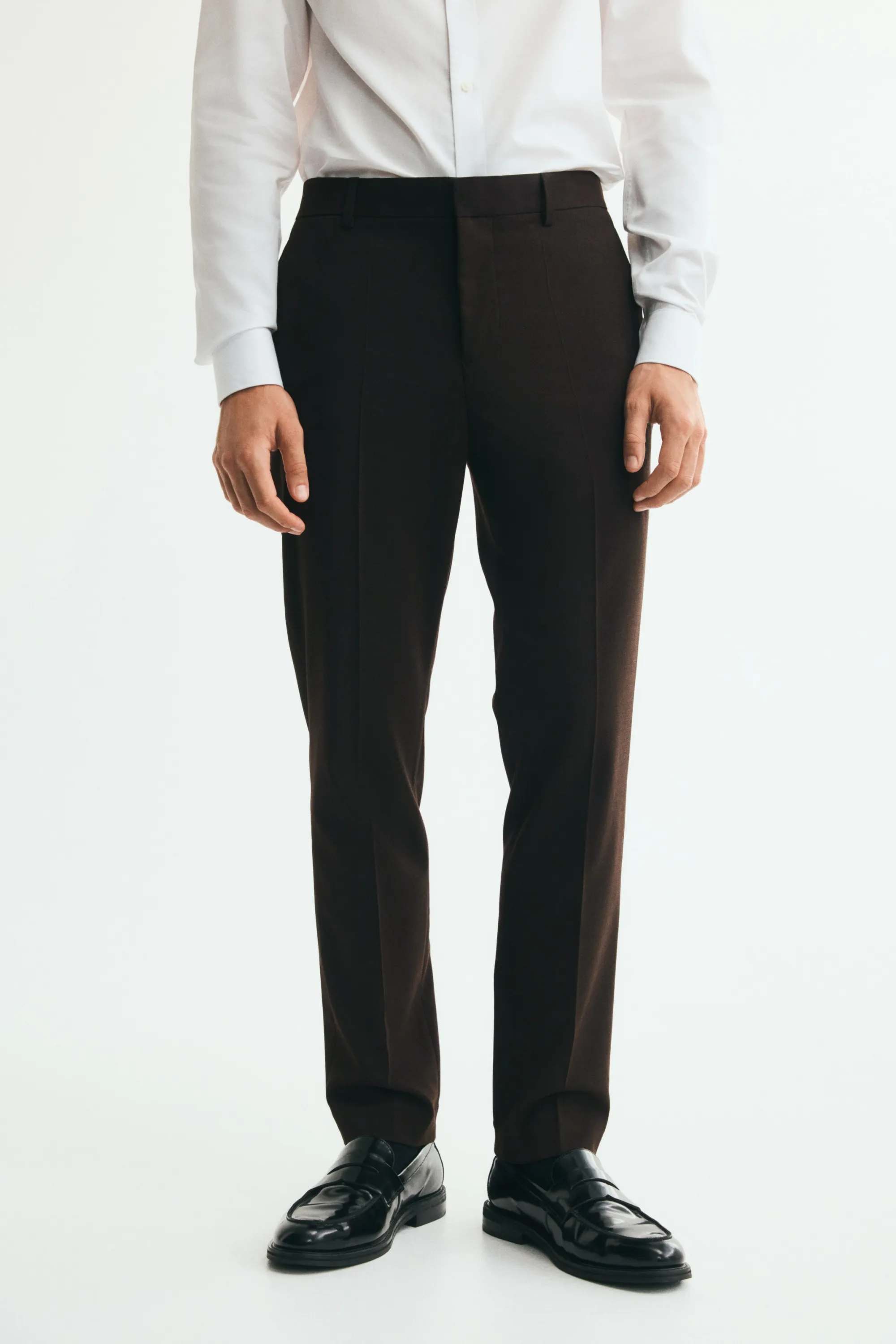 Pantalon de costume Slim Fit - Marron foncé