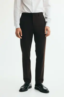 Pantalon de costume Slim Fit - Marron foncé — photo 1