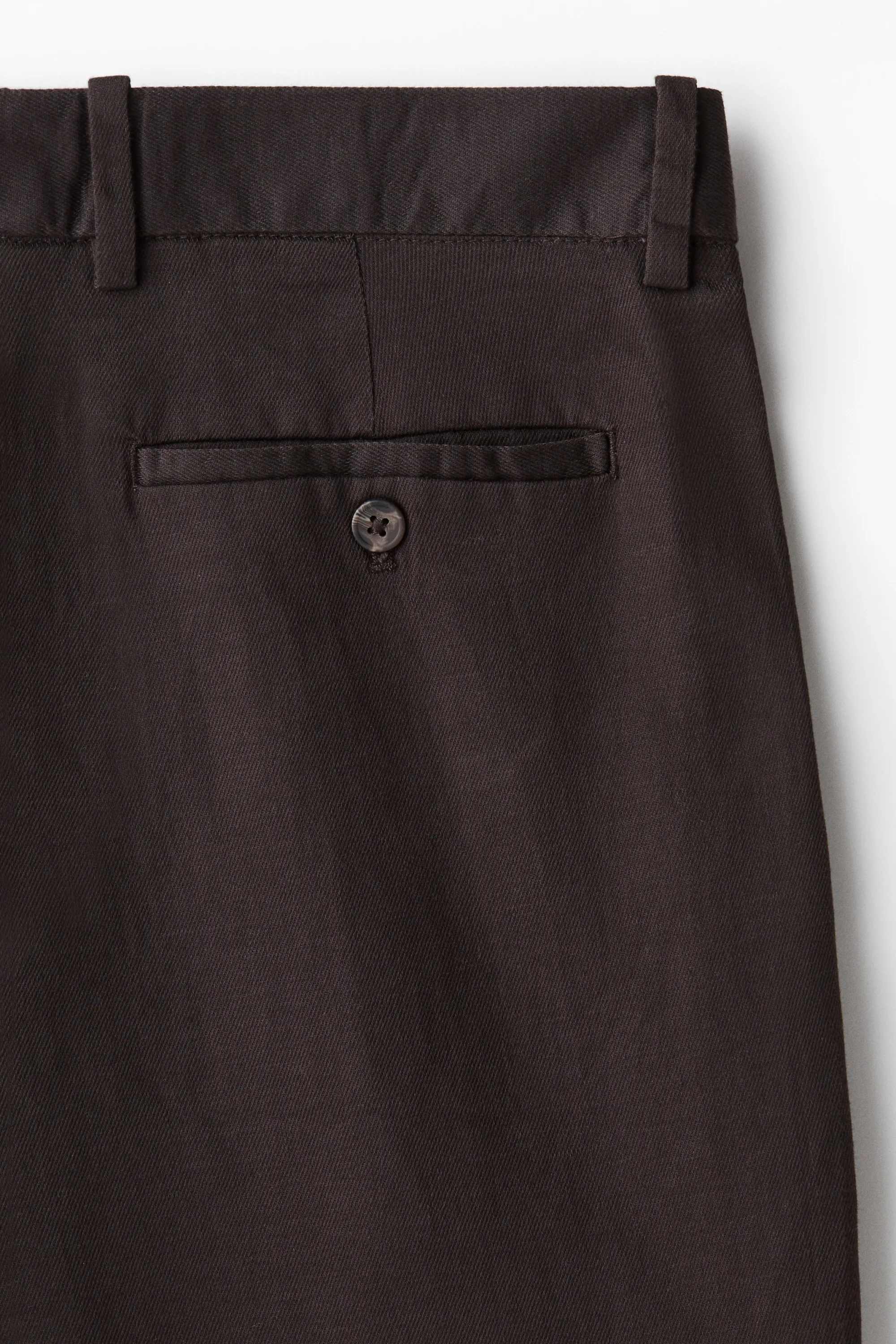 Pantalon Relaxed Fit en lin mélangé - Marron foncé