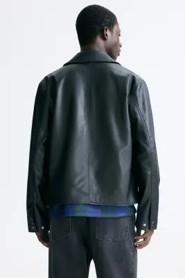 Veste avec col - Noir — photo 4