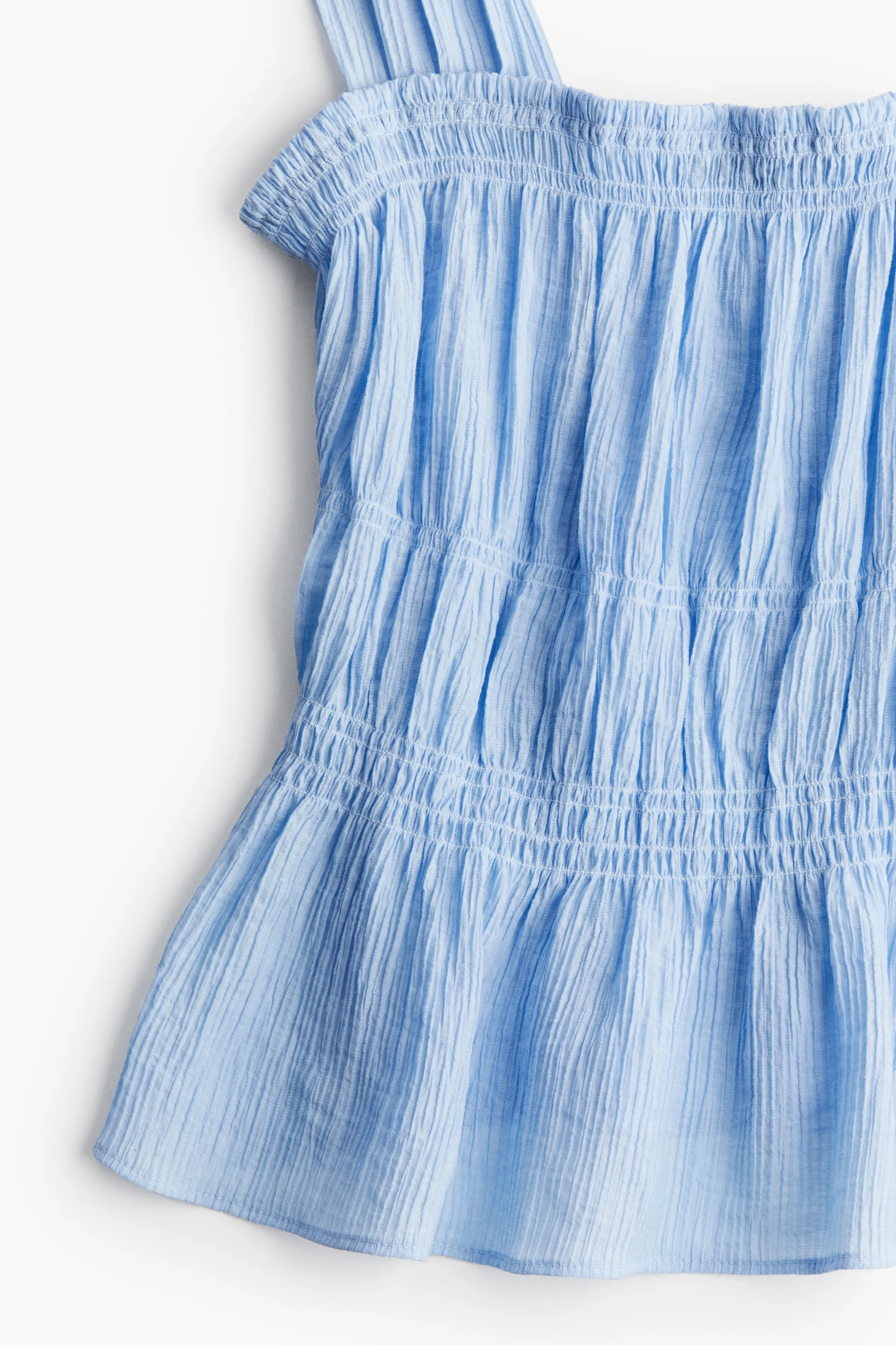 Top péplum en crêpe - Bleu clair