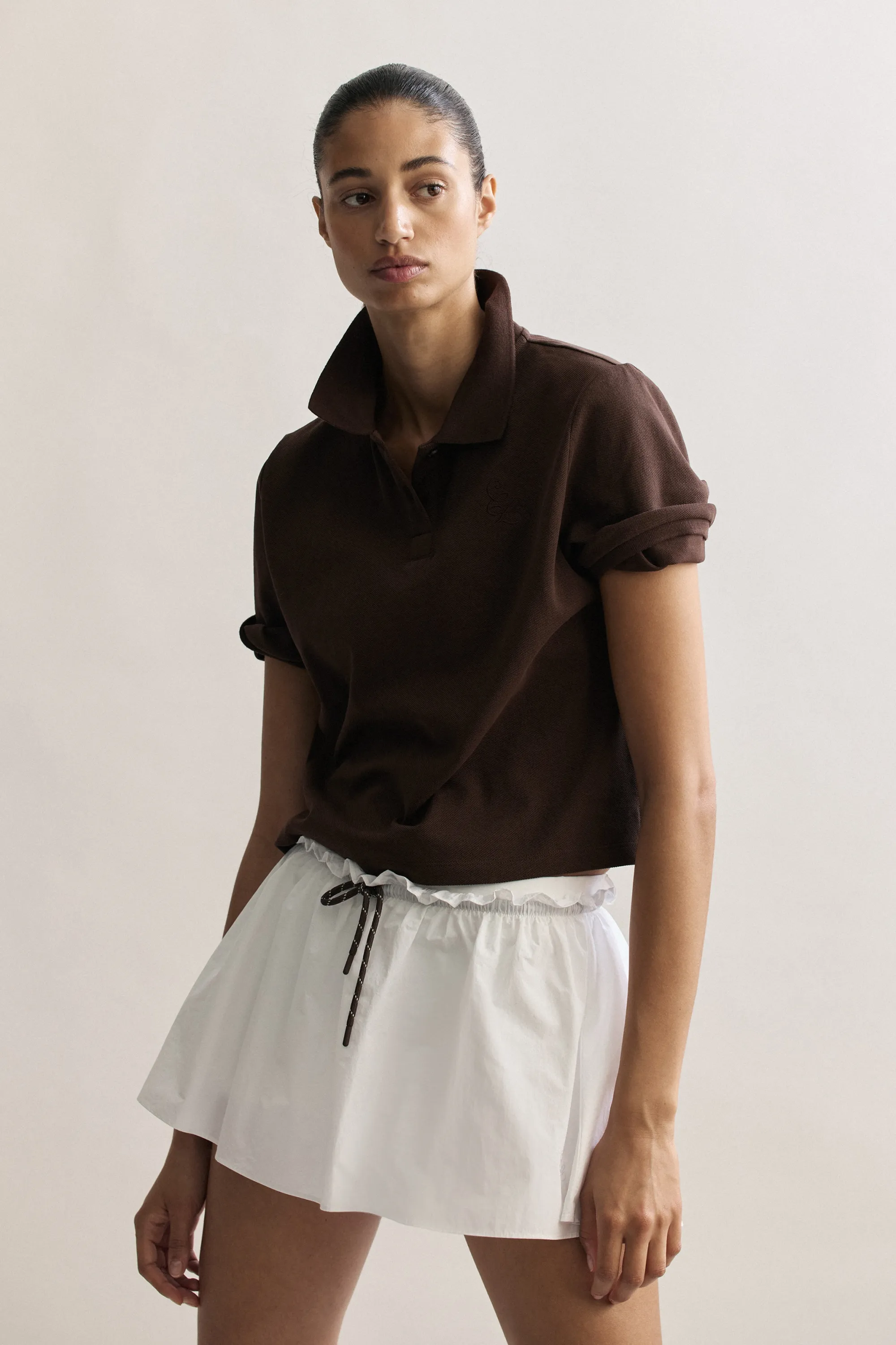 Polo de sport Loose Fit - Marron chaud