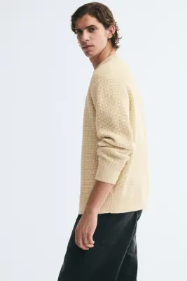 Pull Relaxed Fit - Jaune clair — photo 4