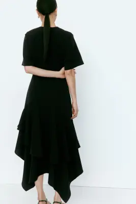 Robe asymétrique - Noir — photo 2