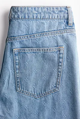 Wide High Waist Jeans - Bleu denim — photo 4