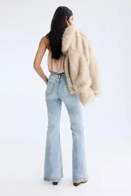 Flared High Jeans - Bleu denim clair — photo 2